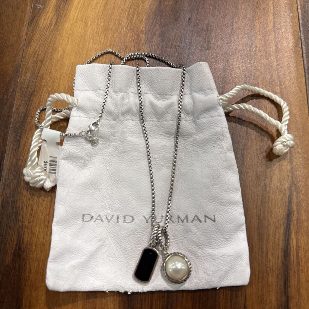 DAVID YURMAN,DY TAG NECKLACE ,SILVER