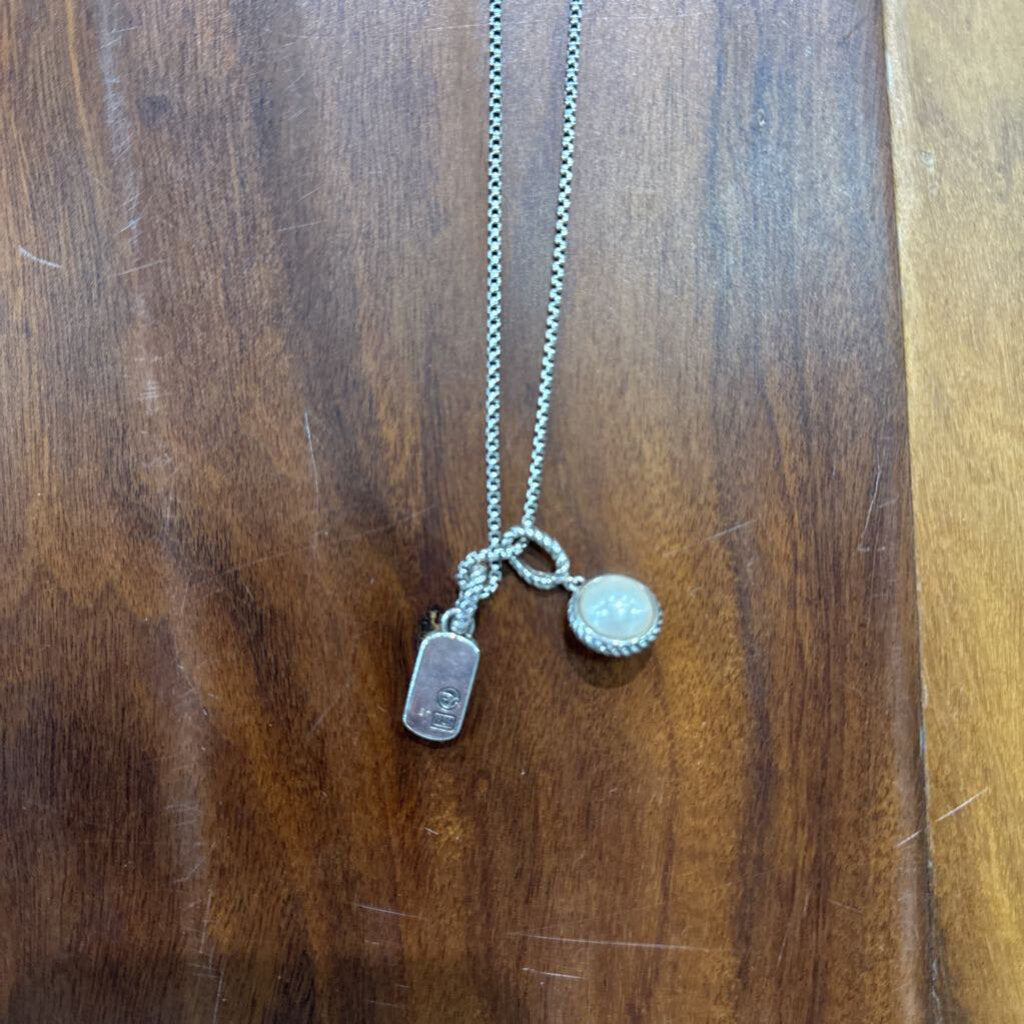 DAVID YURMAN,DY TAG NECKLACE ,SILVER