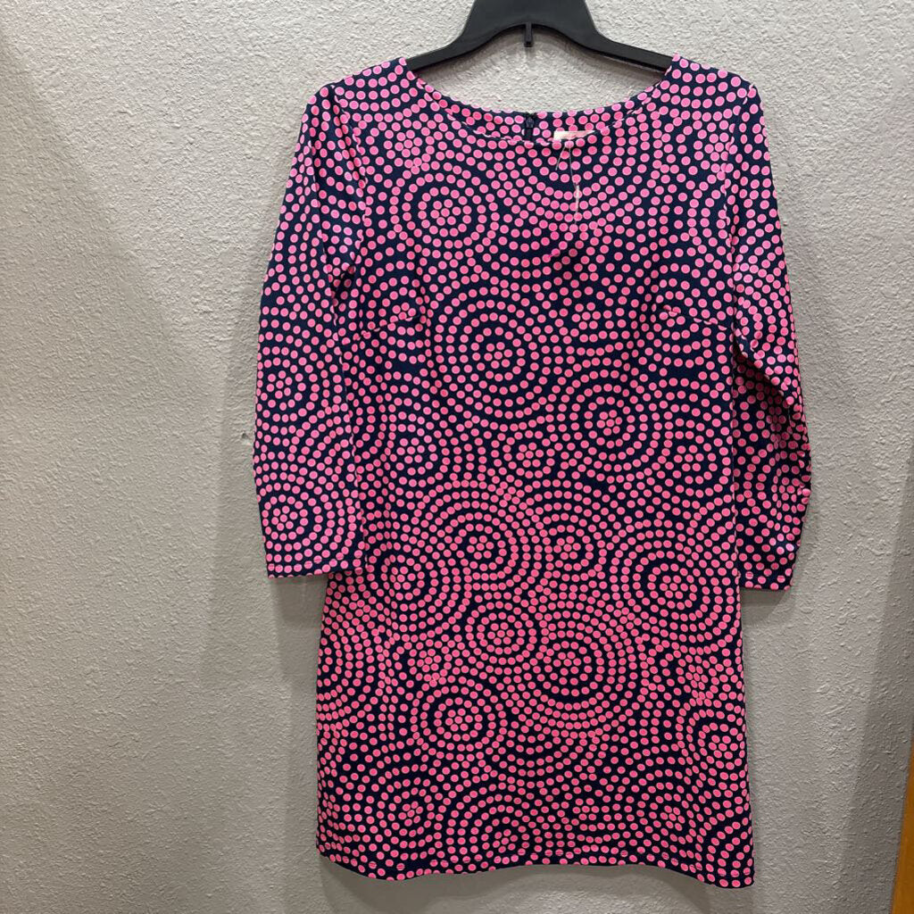 JULIE BROWN,PATTERNED DRESS,NVY PINK,XL