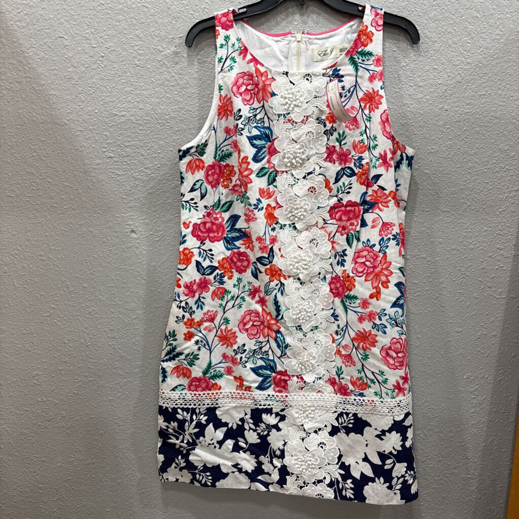 ELIZA J,FLORAL DRESS ,WHT MULTI ,16
