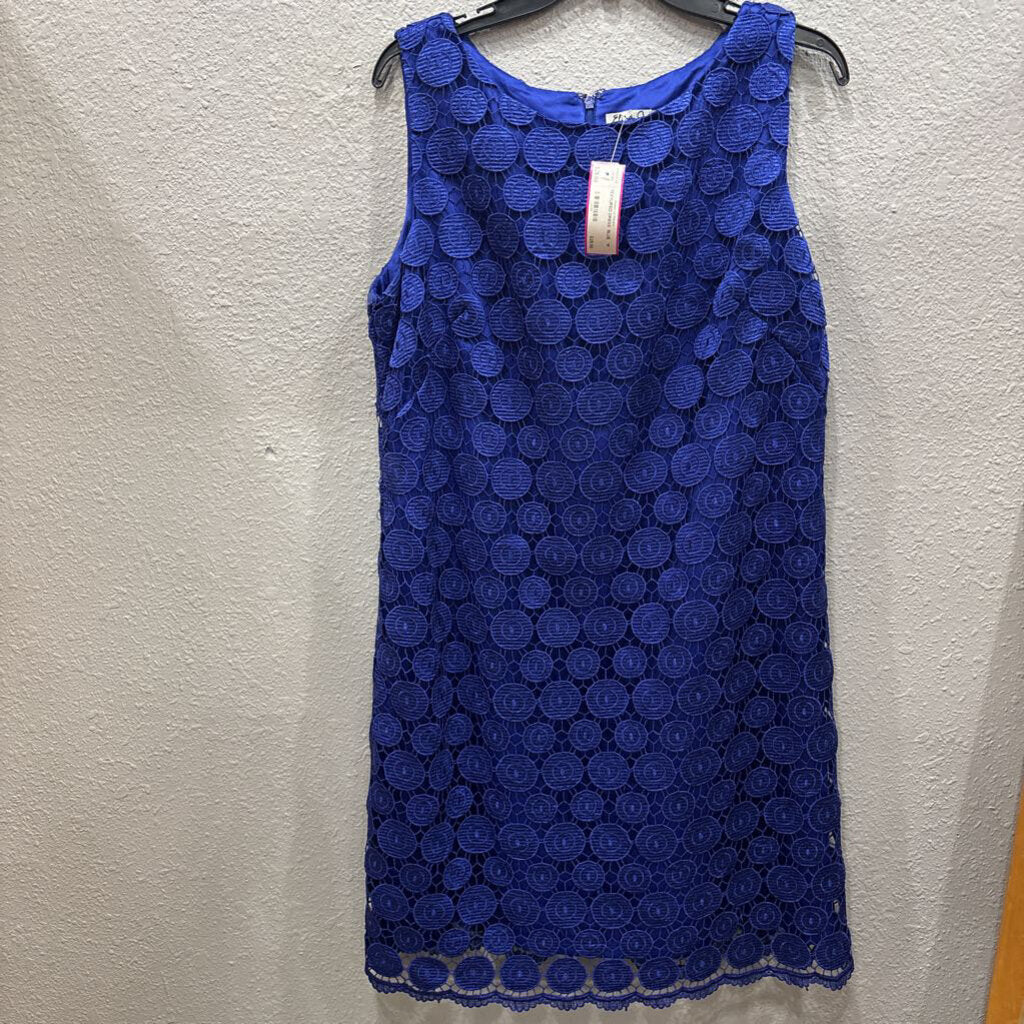 ELIZA J,TEXTURED DRESS ,BLUE ,16