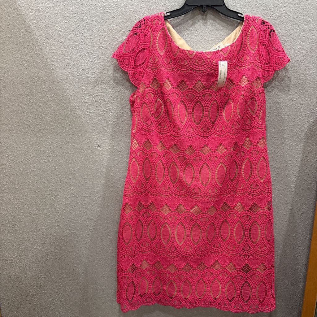 ELIZA J,TEXTURED DRESS ,PINK,16