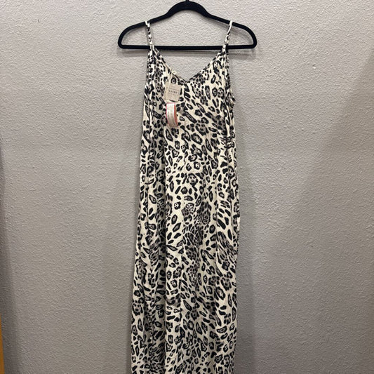 JODIFL,NWT LEOARD TANK DRESS,BLK WHT ,M