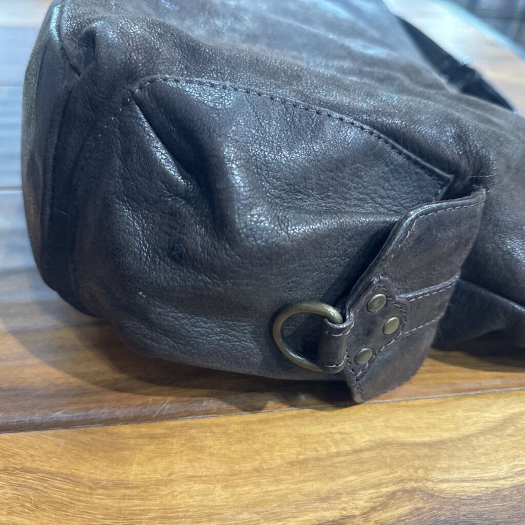 ABACO PARIS LAMBSKIN BAG ,BLK
