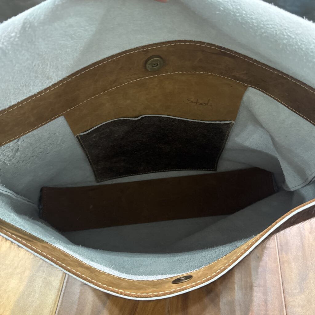 NEW STASH LEATHER HID OVERNIGHT BAG ,BLK