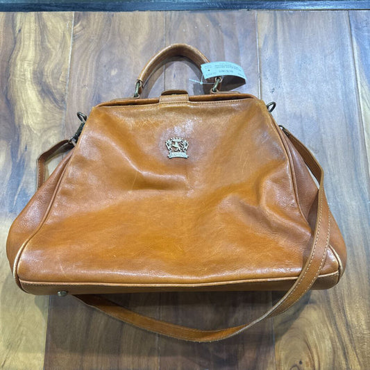 PRATESI FIRENZE ITALIAN LEATHER DOCTOR BAG ,BLK