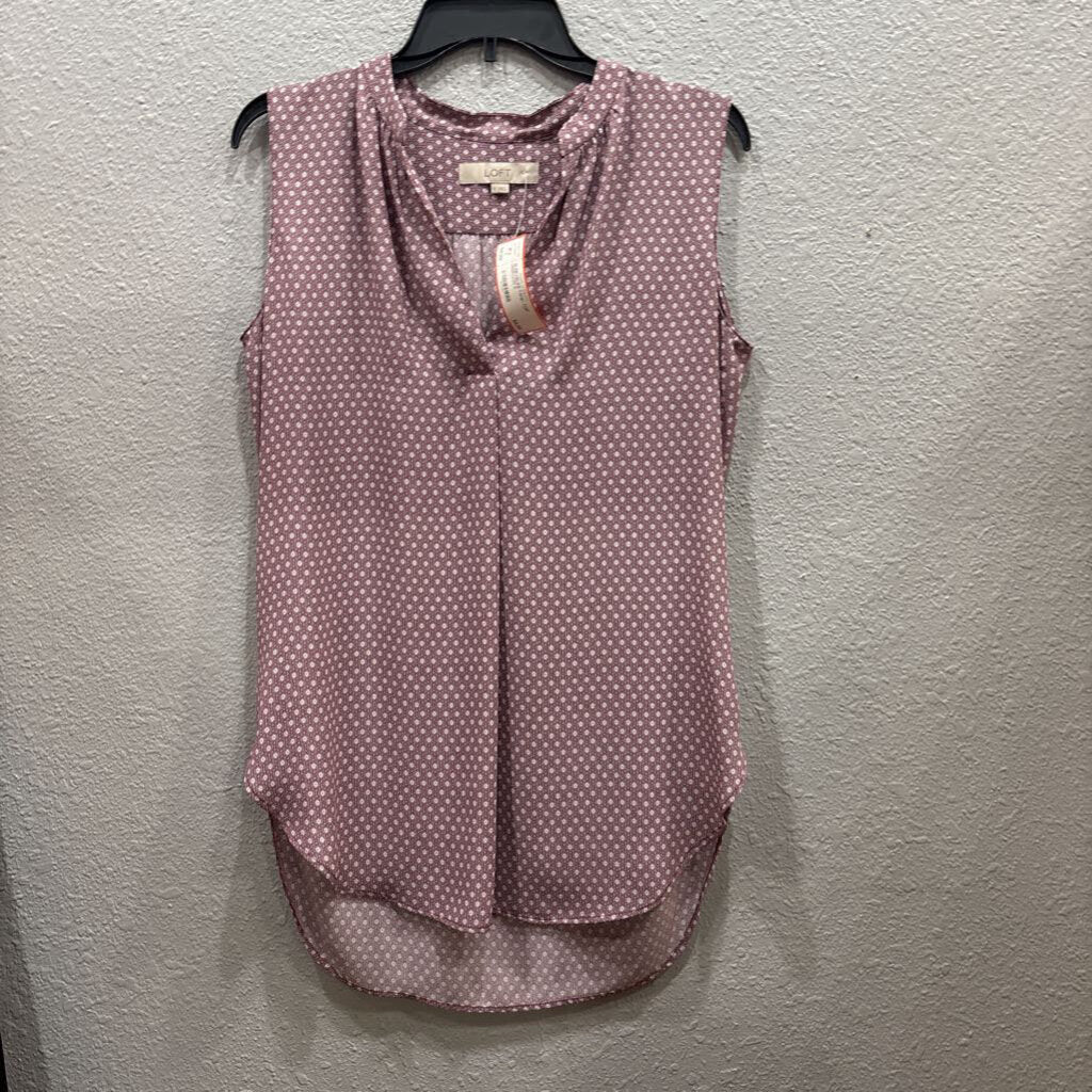 LOFT,SLEEVELES TANK TOP,MAROON,S