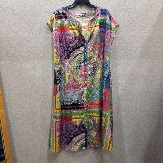 *MULTI COLOR FLORAL MAXI,MULTI,LG
