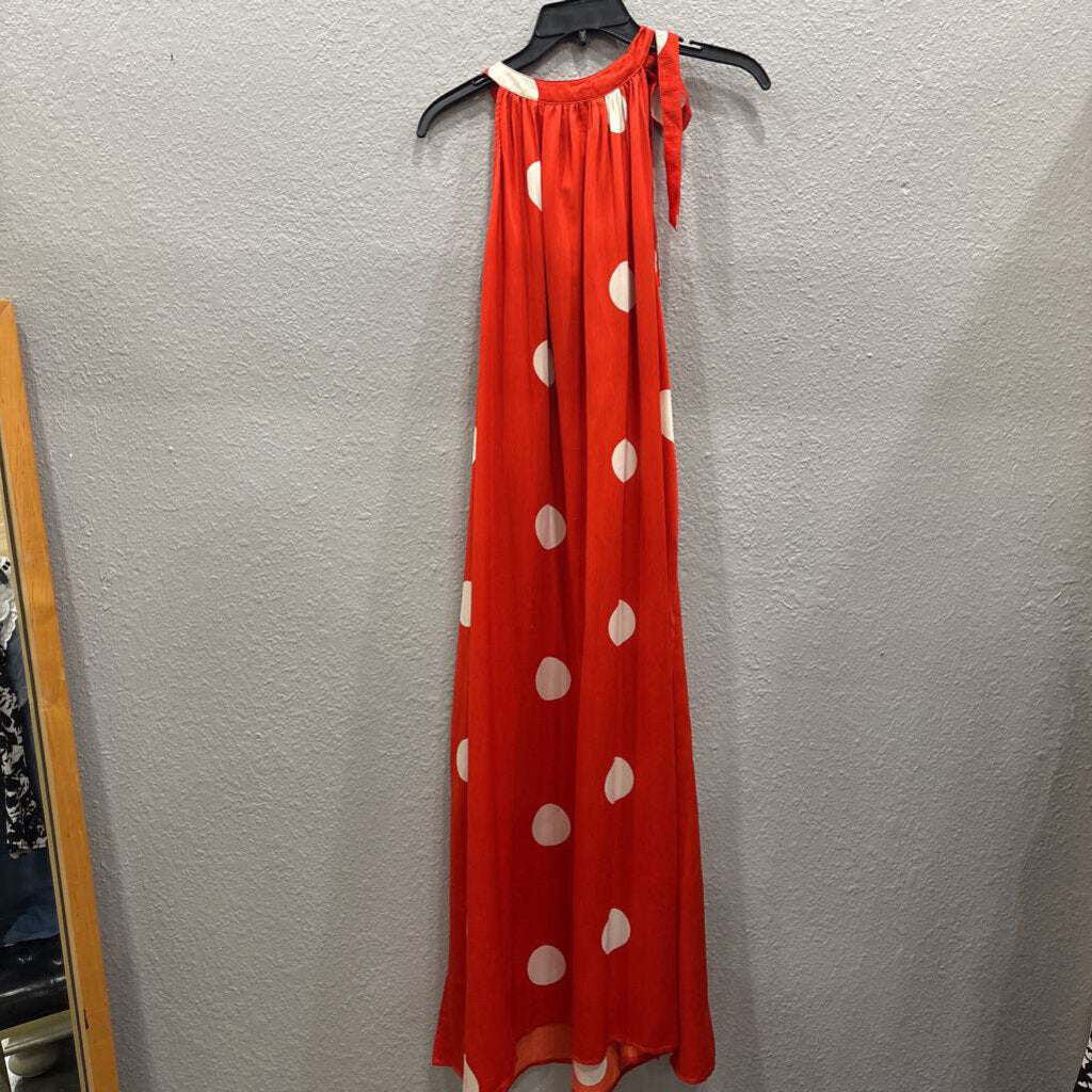 MAXI HALTER ,ORANGE,M/L