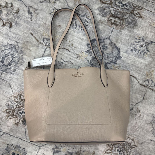 KATE SPADE,LEATHER KS TOTE,tan