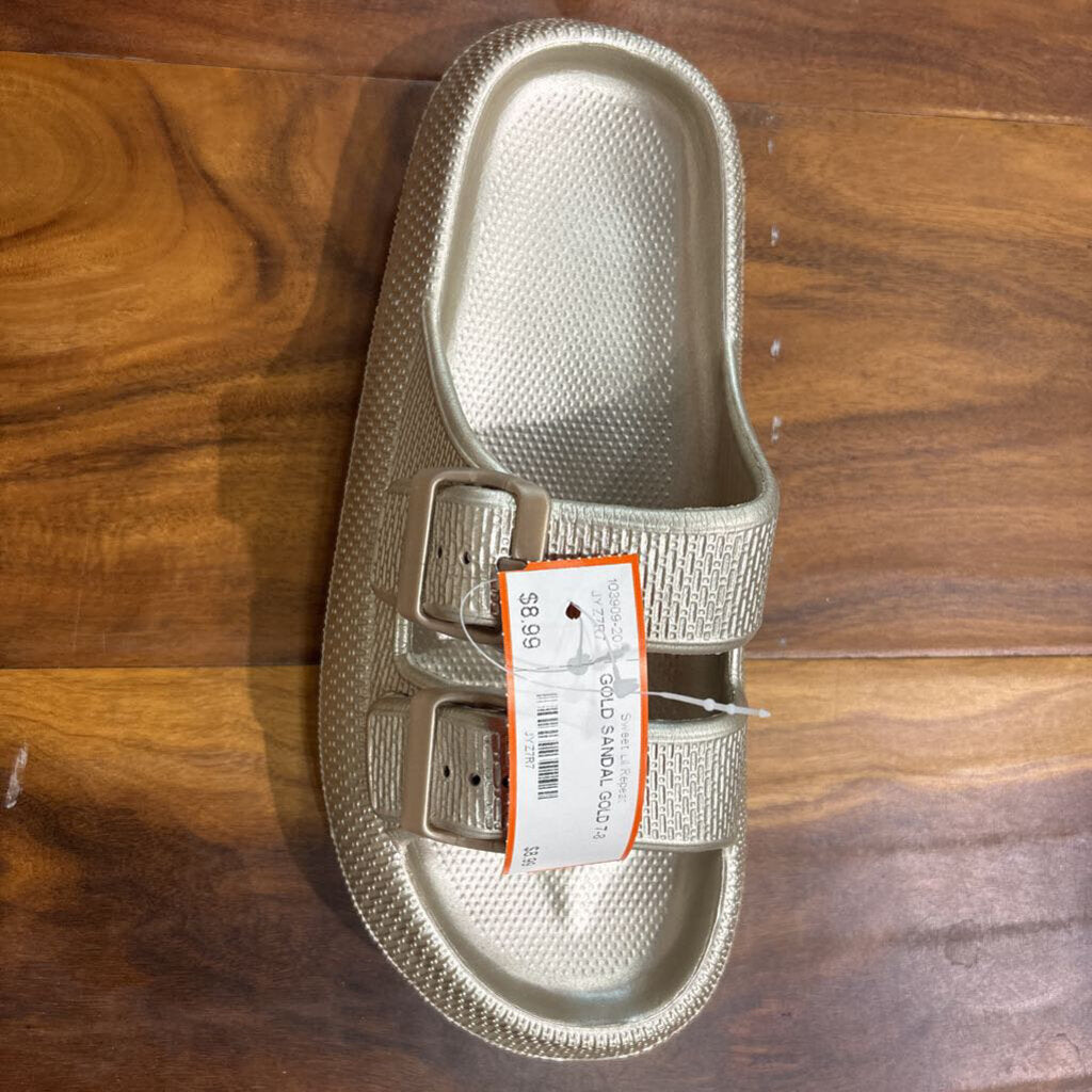 GOLD SANDAL,GOLD,7-8