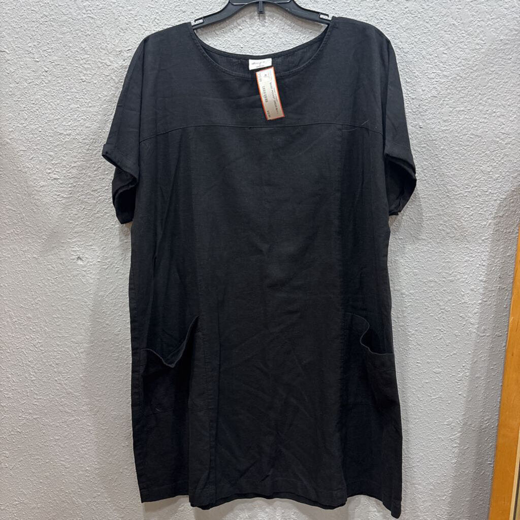 OTHERS FOLLOW,BASIC POCKET DRESS,BLK,L