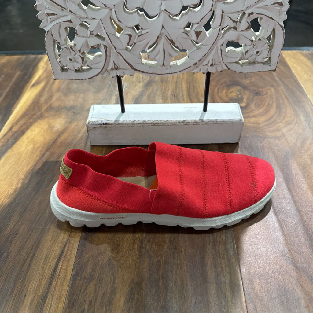 SKECHERS,SLIP ON GO WALK,RED,7.5