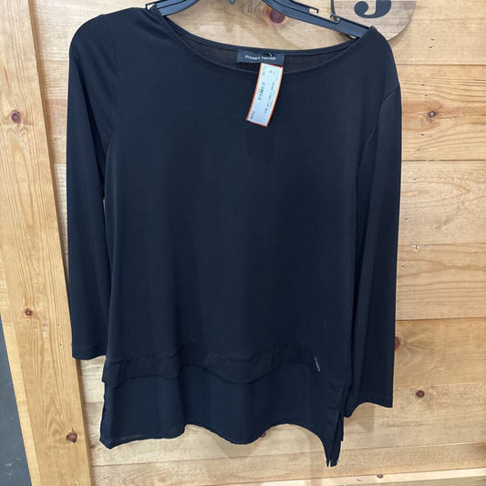 IVANKA TRUMP,BASIC TUNIC TOP ,BLK ,L
