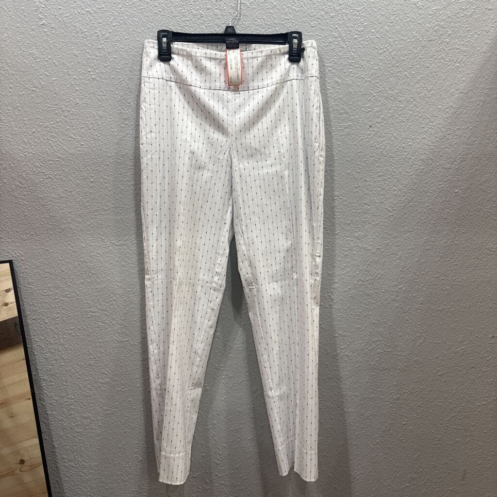 ZAC&RACHEL,PATTERNED ANKLE DRESS PANT ,WHT BLK ,8