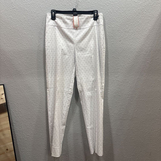 ZAC&RACHEL,PATTERNED ANKLE DRESS PANT ,WHT BLK ,8