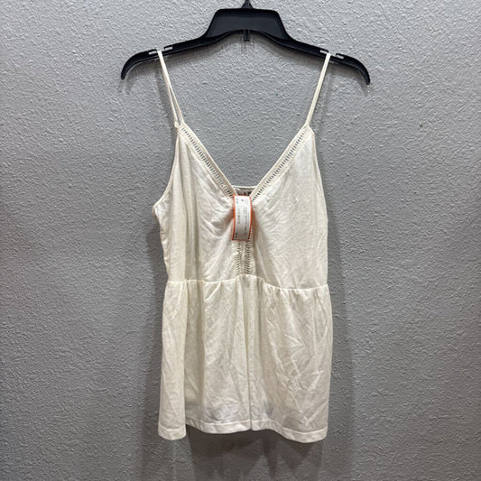 MADELINE & MONROE,FLOWY BUTTON TANK TOP,IVORY ,L