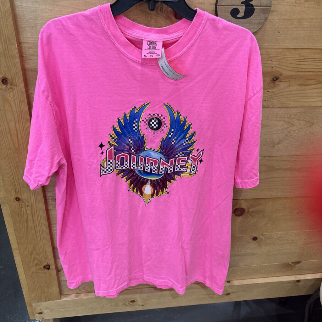 COMFORT COLORS,JOURNEY TOP ,PINK ,XL
