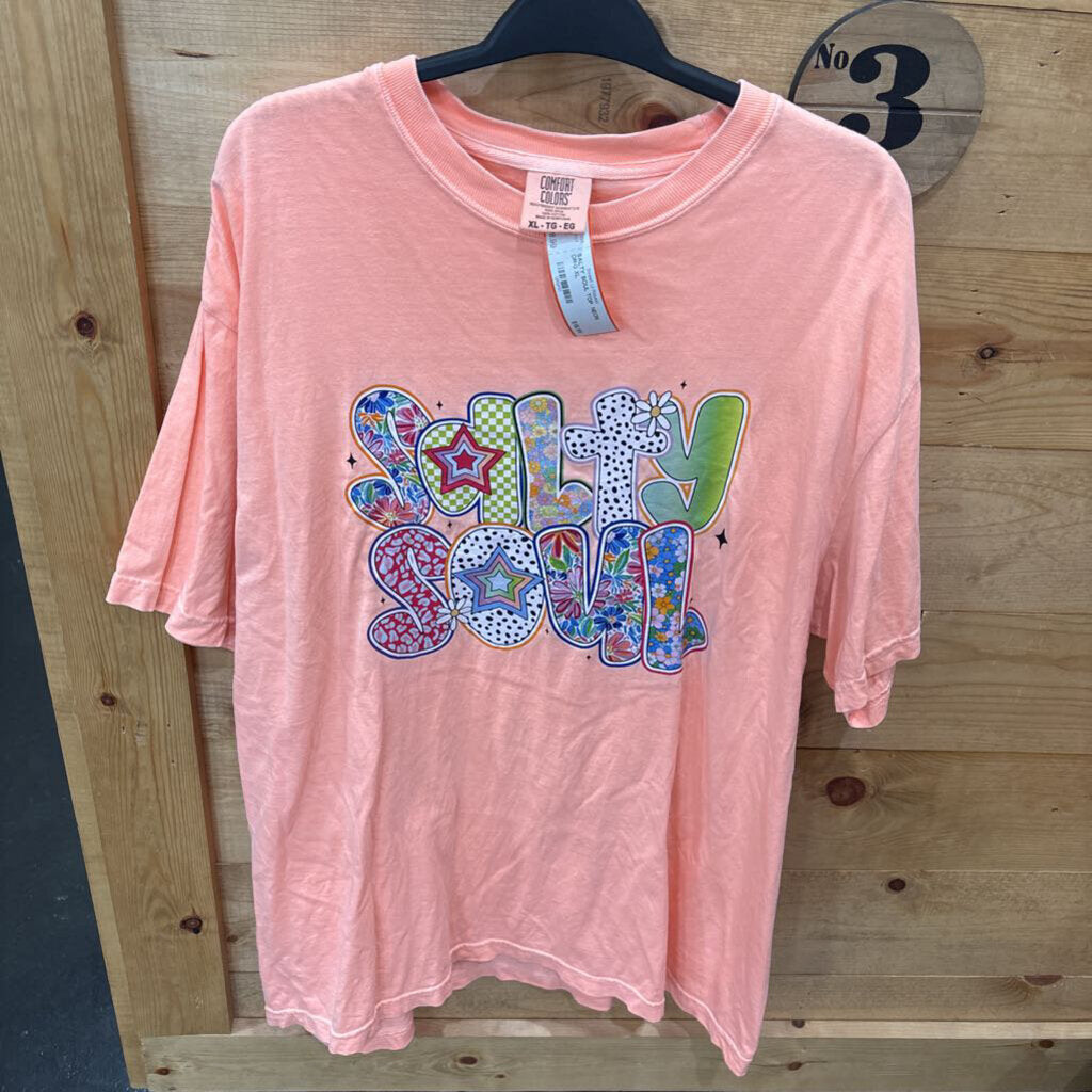 COMFORT COLORS,SALTY SOUL TOP ,NEON ORG,XL