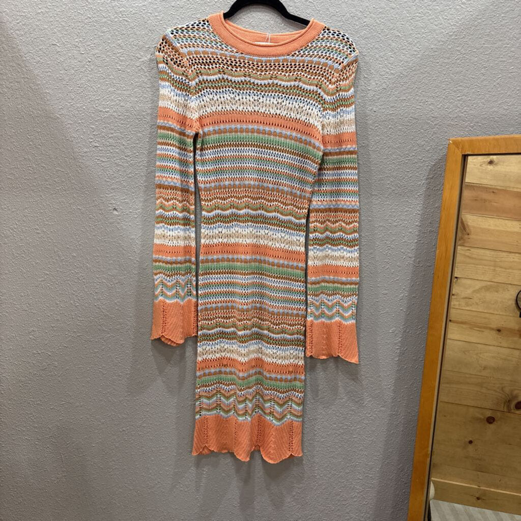 BAR III,NWT SWIM COVERDRESS ,CAMEL BLK ,XS
