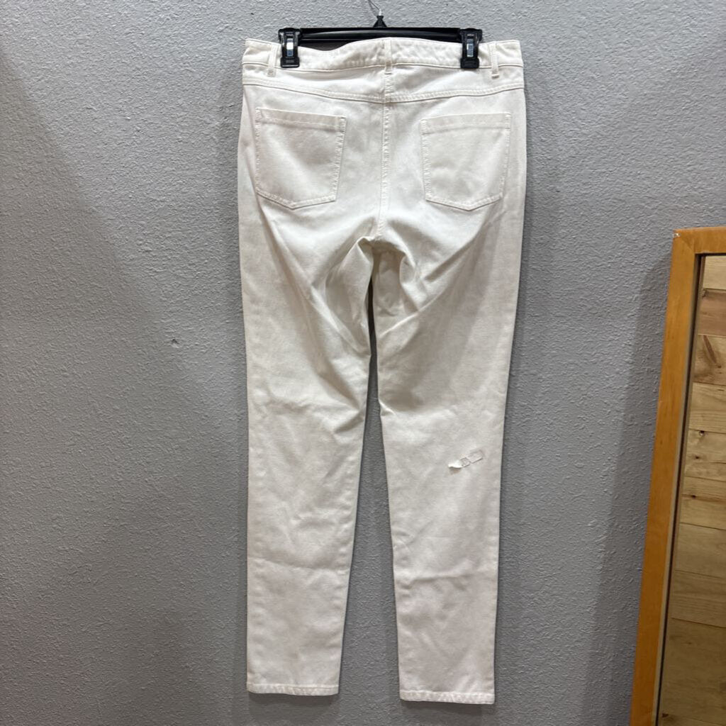 J.MCLAUGHLIN,DENIM STRAIGHT RETAIL $198 ,WHT ,12