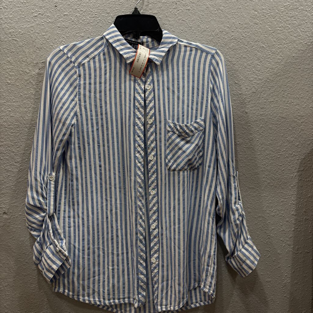 STACCATO,STRIPE TOP ,BLUE WHT ,S