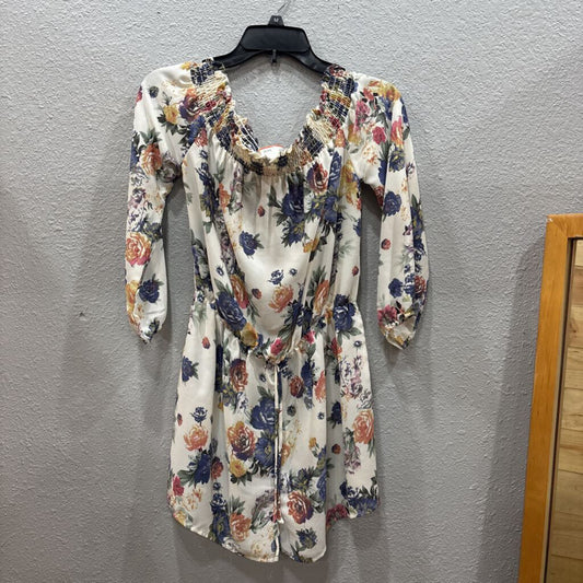 FLORAL SHEER ROMPER ,MULTI,M