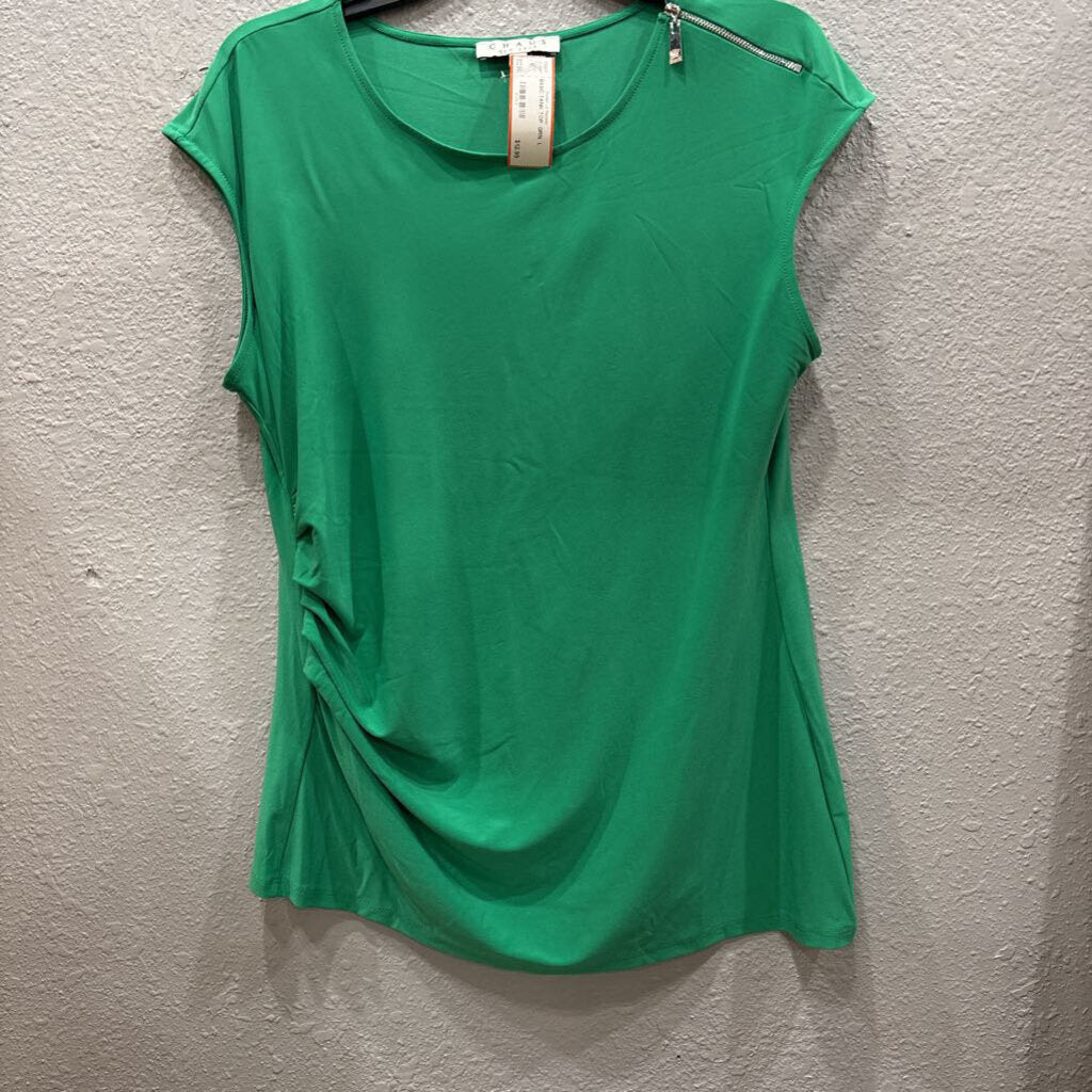 CHAUS,BASIC TANK TOP ,GRN ,L