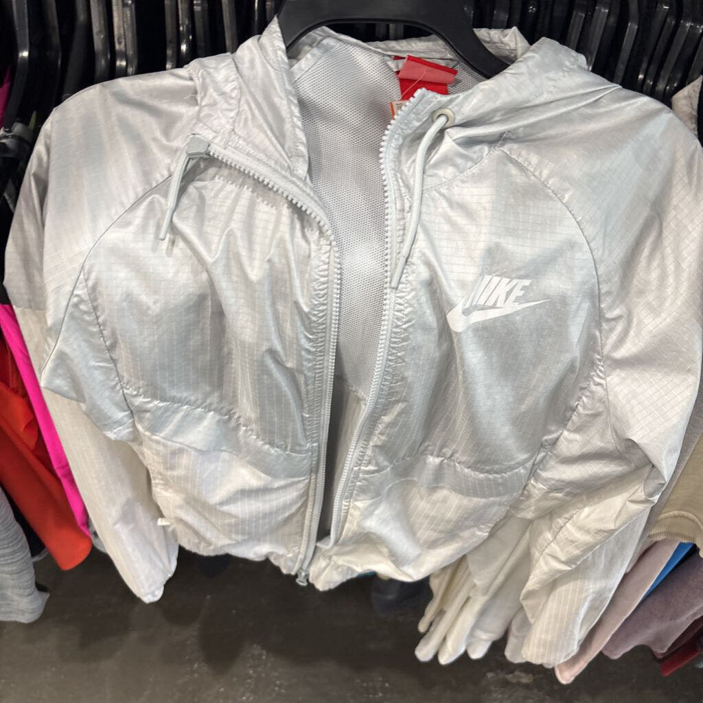 NIKE,ACTIVE ZIPUP JACKET ,SILVER WHT,XS