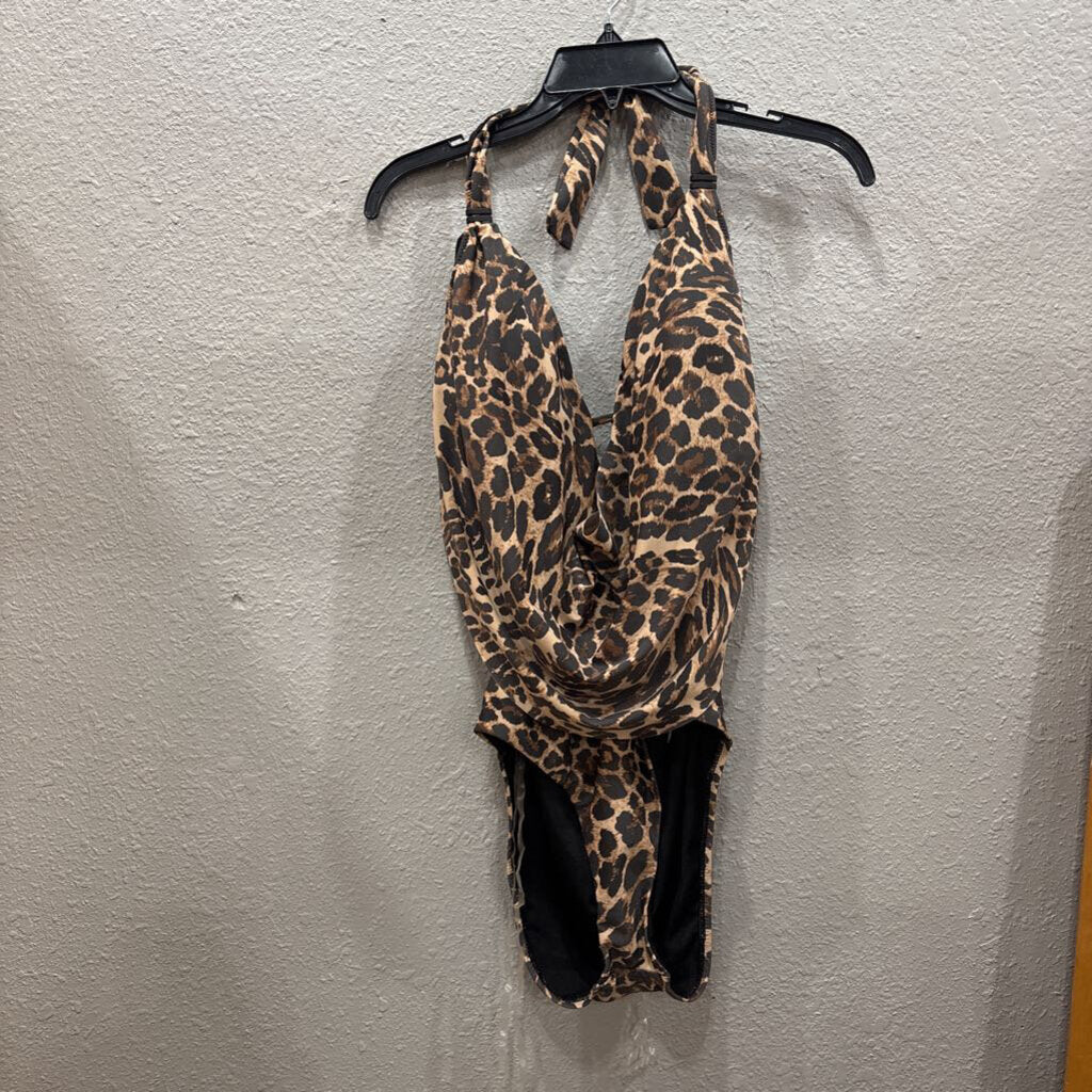 NWT ONEPIECE SWIMSUIT ,LEOPARD ,M