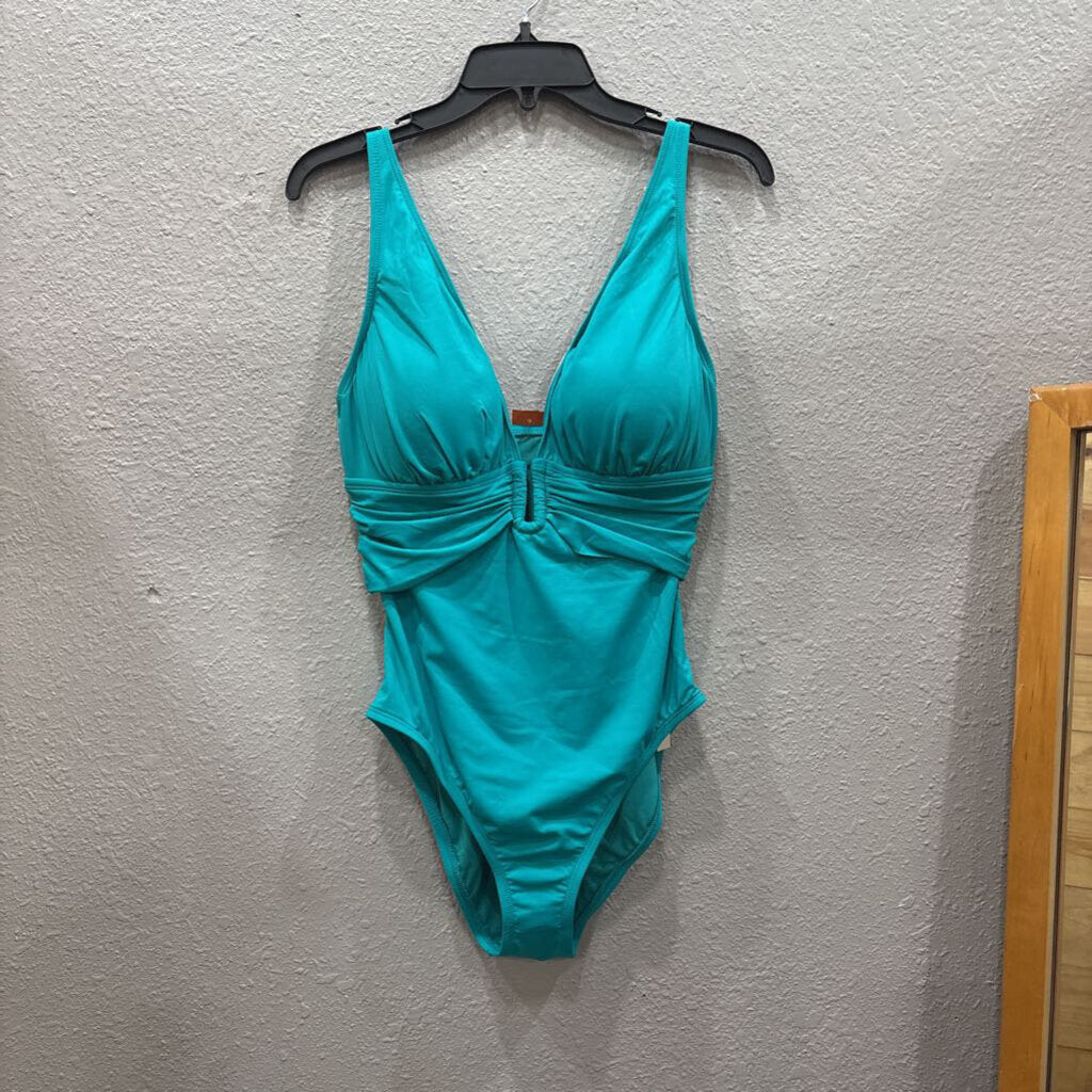 NWT ONEPIECE SWIMSUIT ,TEAL ,10