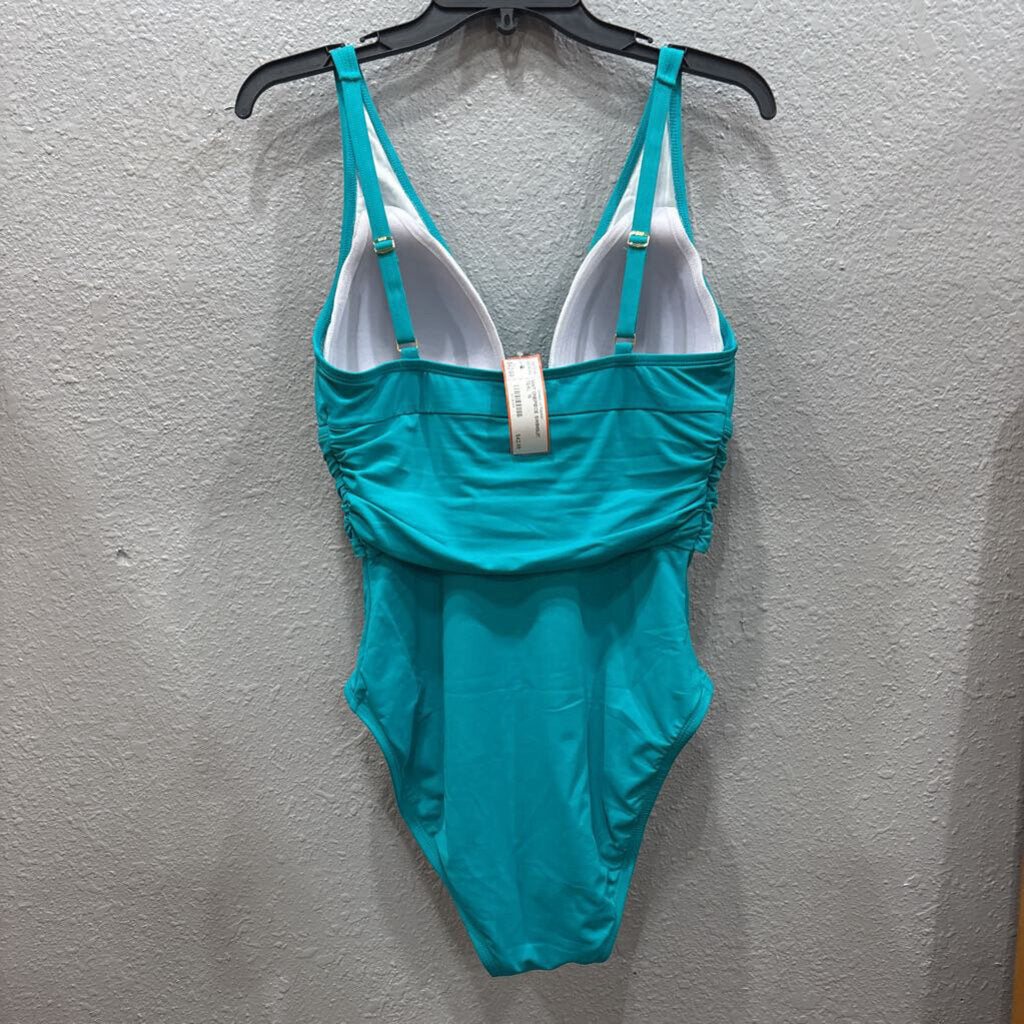 NWT ONEPIECE SWIMSUIT ,TEAL ,10