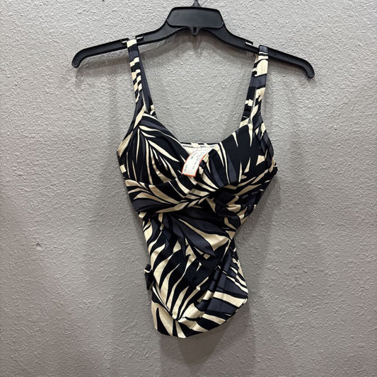 NWT SWIM TANK TOP ,BLK WHT ,32/34B