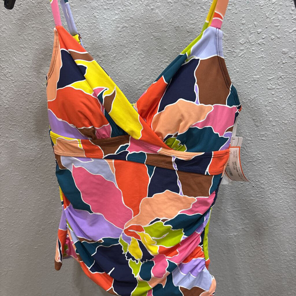 NWT SWIM TANK TOP ,MULTI,32C/34B