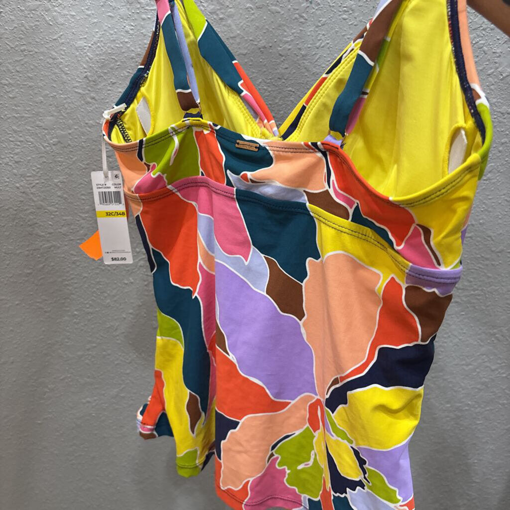 NWT SWIM TANK TOP ,MULTI,32C/34B