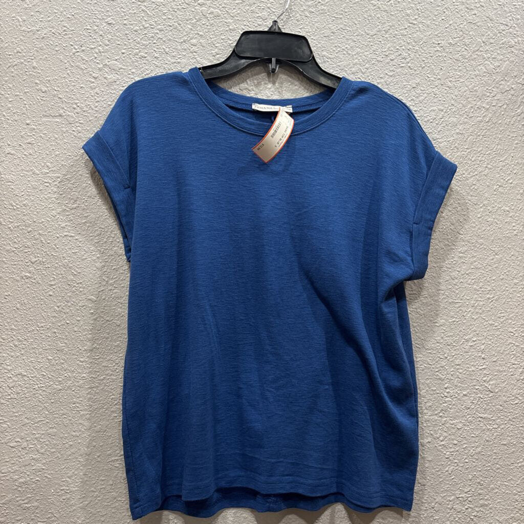 ZENANA, BASIC TOP,BLUE ,S