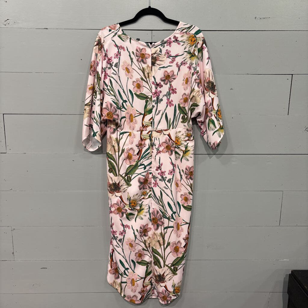 GIANNA BINI,FLORAL DRESS ,PINK MULTI ,12