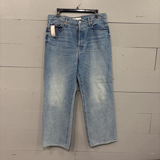MOTHER,DENIM ANKLE STRAIGHT ,BLUE ,33