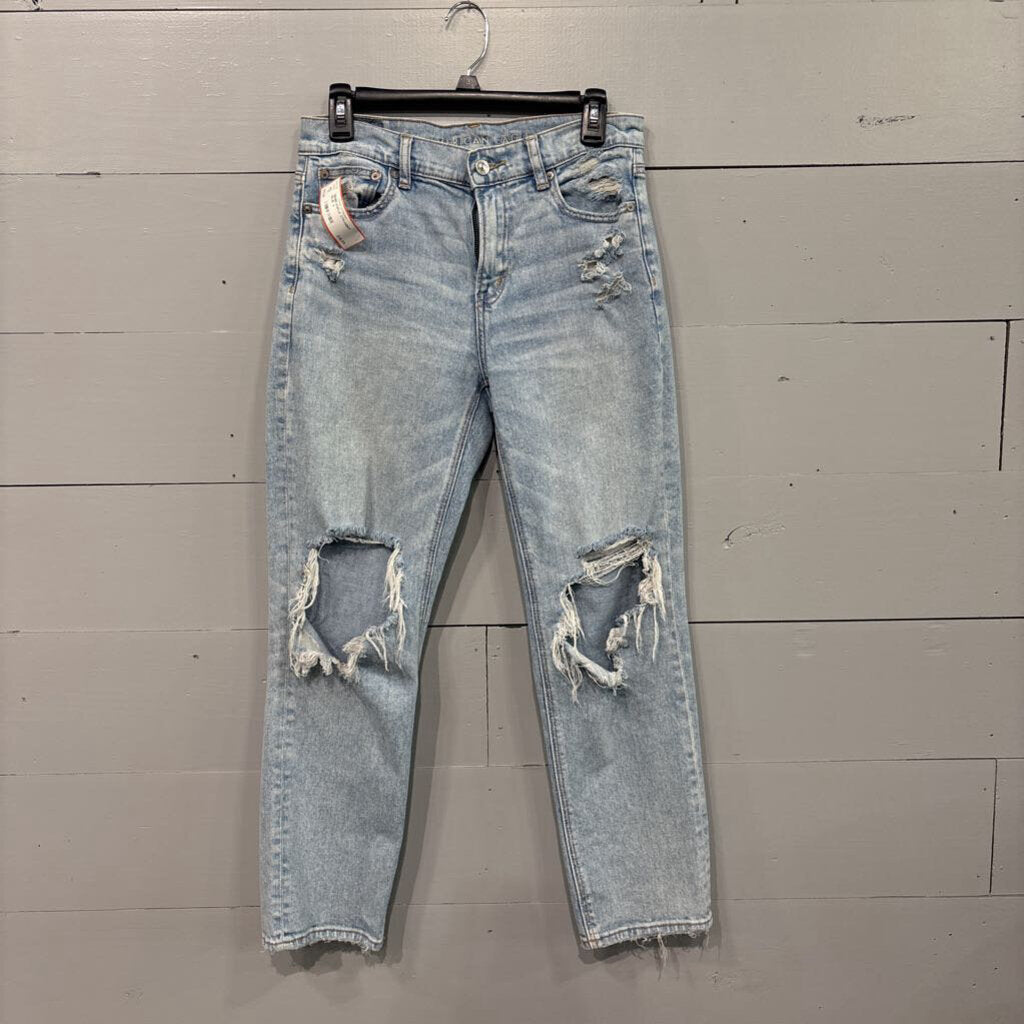 AMERICAN EAGLE,DENIM ANKLE STRAIGHT ,BLUE ,4