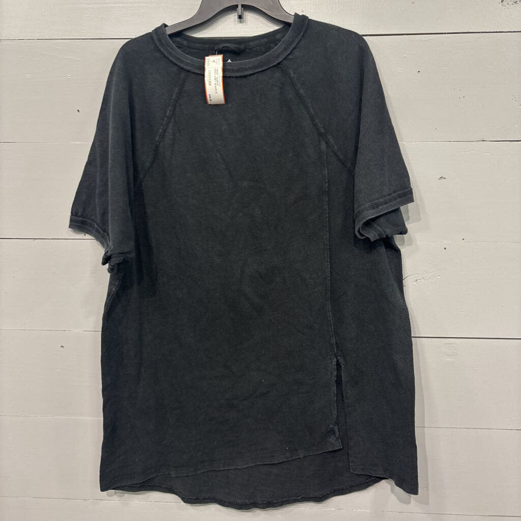 FREE PEOPLE MOVEMENT,*SHORT SLEEVE SWEATSHIRT,BLACK,S