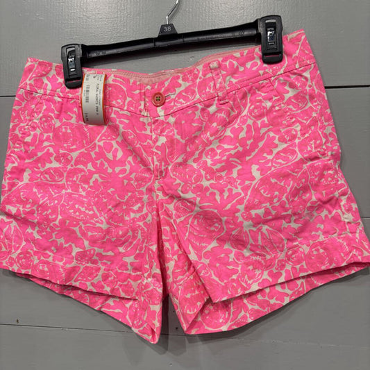 LILLY PULITZER,FLORAL SHORTS ,PINK,6
