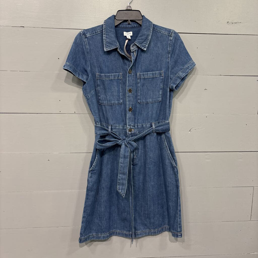 J.CREW,DENIM DRESS ,BLUE ,4