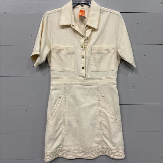 PARKER,POCKET DRESS ,IVORY,S