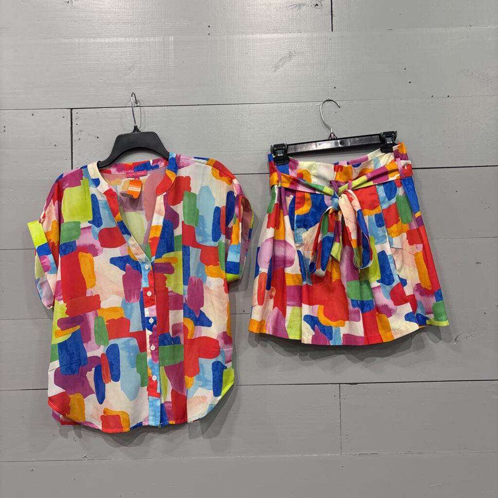 PATTERNED SHORTS ,MULTI,S