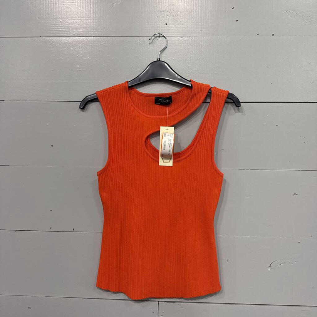 MILK&HONEY,NWT RIBBED TANK TOP ,ORG ,M