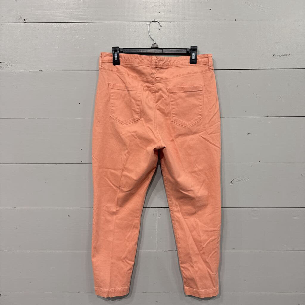 BANDILINO,SOFT DENIM ANKLE PANT ,CORAL ,12
