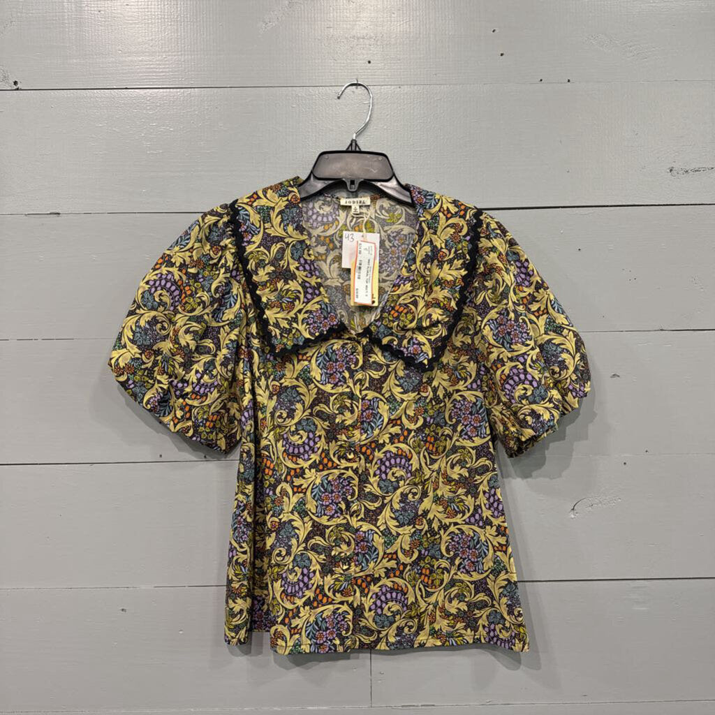 JODIFL,NWT FLORAL TOP ,MULTI ,S
