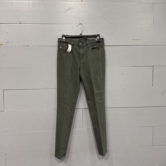 AG DENIM,SOFT DENIM SKINNY PANT,GREEN,27