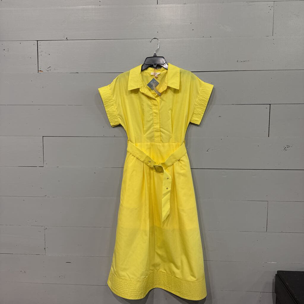 ENTRO,NWT BELTED DRESS ,YEL ,M