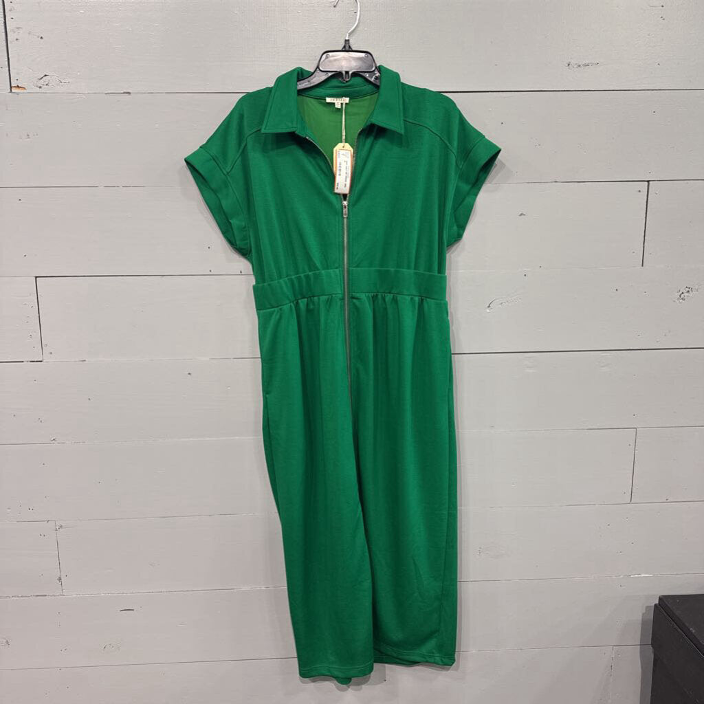 JODIFL,NWT HALF ZIP DRESS ,GRN ,M
